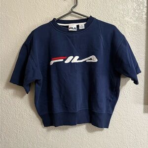 Fila Dark Blue Crewneck Tee with Logo
